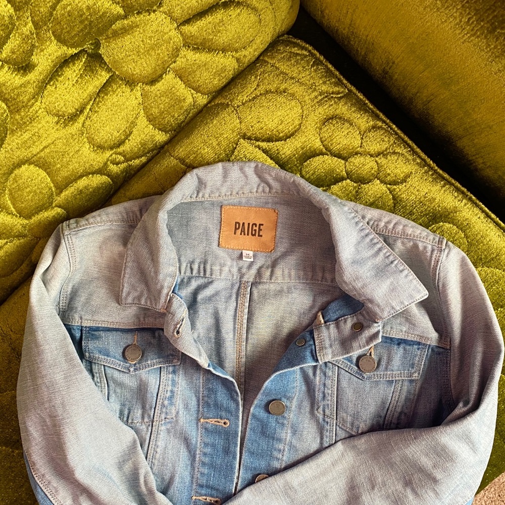 Anthropologie Colorblock Denim Jacket, Medium - Picture 4 of 7
